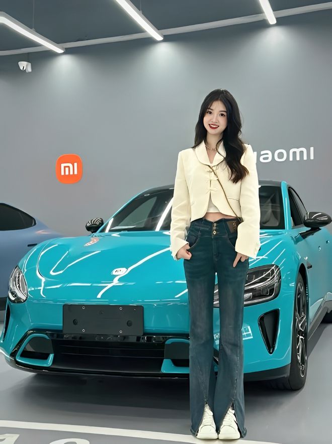 量都这么高的吗？仙女也就长这样吧pg试玩小米SU7的美女车主质(图8)